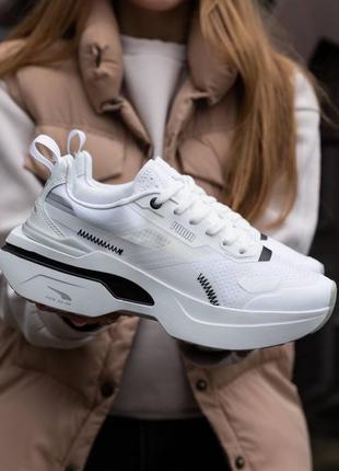 Стильные женские кроссовки высокого качества puma kosmo rider white8 фото