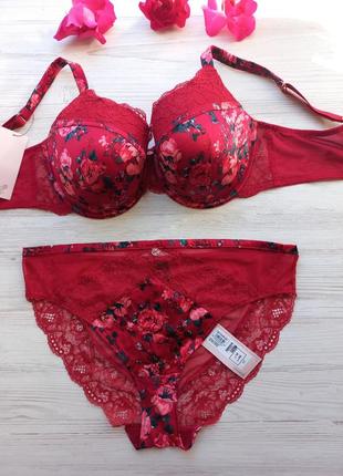 Комплект белья marks & spencer💝 бюстгальтер 85d и трусики 2xl