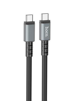 Кабель hoco type-c to type-c основа замены кабеля x85 |1m, 60w, 3a| black