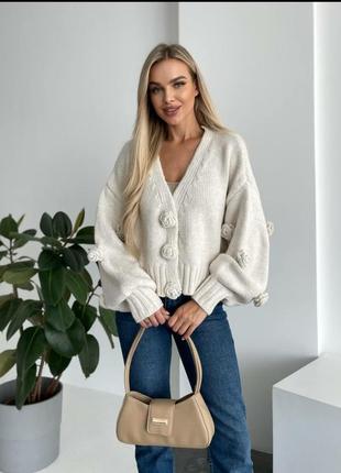 Кардиган женский вязаный