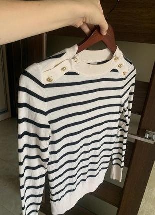 Кофта в смужку , полоску , поло, светр , кардиган , джемпер zara mango