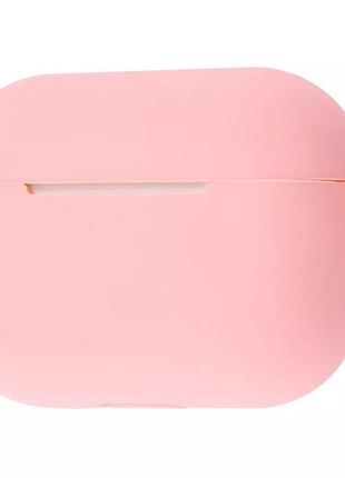 Чехол silicone case new для наушников airpods pro с карабином pink