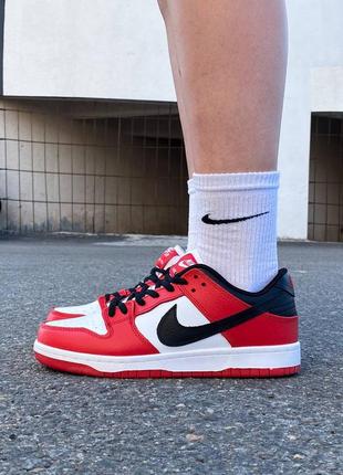 Жіночі кросівки nike sb dunk red white black знижка sale | smb