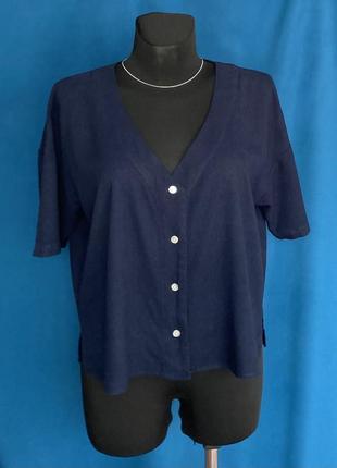 Блуза топ вільного крою vero moda льняна жіноча блуза