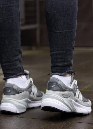Для нього та для неї відмінні кросівки new balance 990v6 grey white5 фото