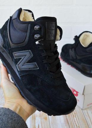 Зимові жіночі кросівки new balance 574 black
