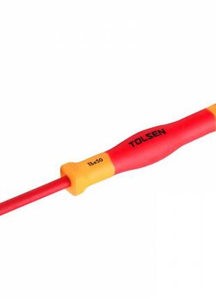 Изолированная прецизионная отвертка с наконечником звездочка torx t6 до 1000 в tolsen tools premium 50 мм