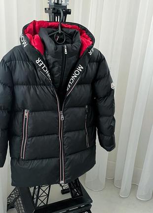 8-9р. пуховик moncler зима