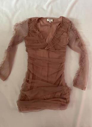 Сукня missguided рожево-персикова2 фото