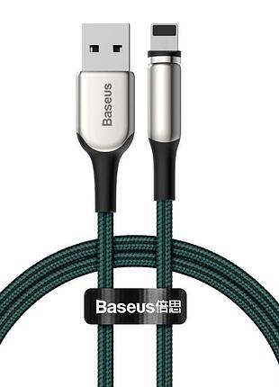 Кабель baseus usb lightning zinc magnetic charging 1m 2a green