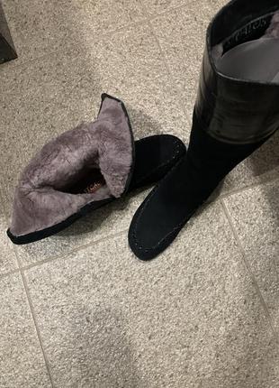 Женские сапоги из натуральной замши