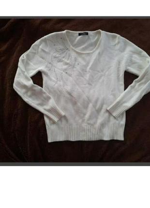 Кашемірова молочна кофта свитерок