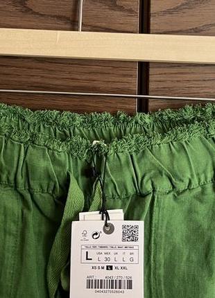 Брюки slouchy с леном zara 4043/0428 фото