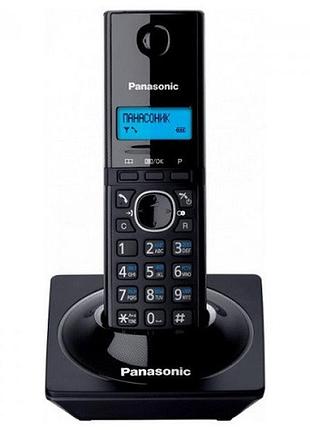 Телефон dect panasonic kx-tg1711uab piano аон/caller id black