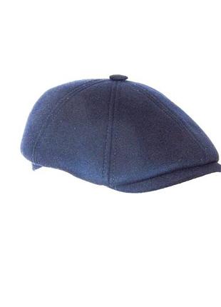Чоловіча кепка  восьмиклинка синя  з вушками davani 00909