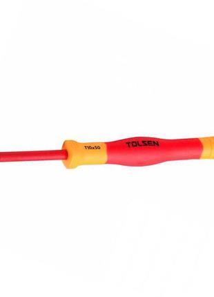 Изолированная прецизионная отвертка с наконечником звездочка torx t10 до 1000 в tolsen tools premium 50 мм