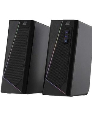 Акустическая система 2.0 2e 2e-pcs233bk rgb usb usb 2.0/3.5мм mini jack black