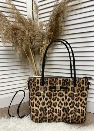Трендова сумка в леопардовий принт1 фото