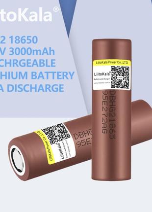 Аккумулятор высокотоковый 18650 liitokala hg2 ( lg), 3000mah, 20a2 фото