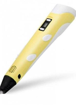 3d ручка с дисплеем smart 3d pen 3 12v 2a желтый