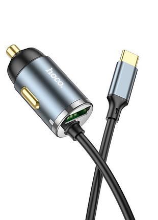 Адаптер hoco type-c to type-c charger nz7 |1usb, 20w/3a, pd/qc| gray 4