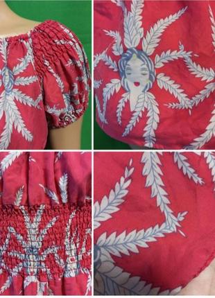 Винтажная блуза с рукавами фонариками из мытого шёлка marc jacobs2 фото