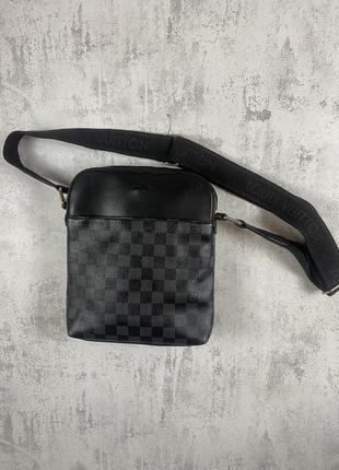 Шкіряна сумка louis vuitton у фірмову клітку – втілення елегантності та класики