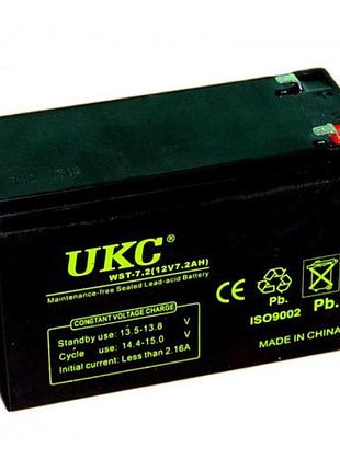 Аккумулятор ukc 12v 7.2ah wst-7.2 rc201502