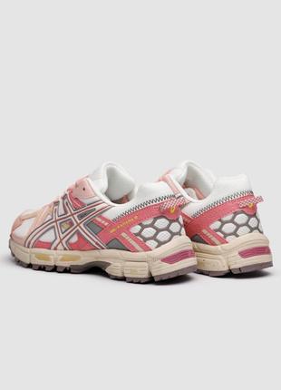 Кроссовки asics gel kahana 8 white pink розовые женские2 фото