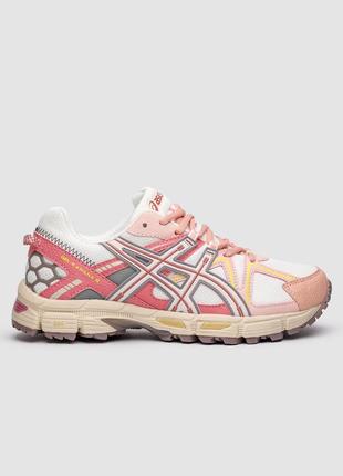 Кроссовки asics gel kahana 8 white pink розовые женские7 фото