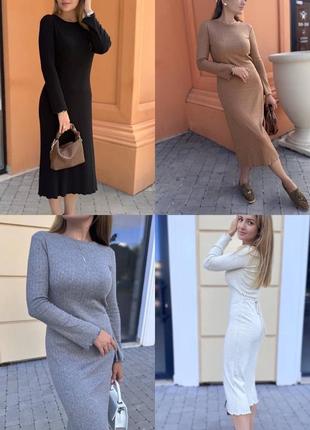 Платье полуприталенного кроя, рукав длинный, ангора плотная, не светится