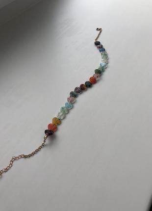 Чокер,ожерелье из стеклянных бусин миллефиори4 фото