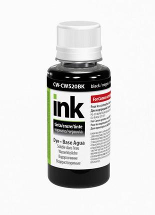 Чернила colorway cw-cw520bk01 canon pgi-5/pg-510/520/pg-37/cli-8 100мл black