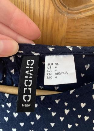 Блузка з сердечками h&m розмір 342 фото