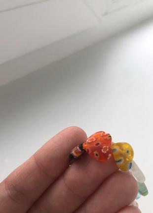 Чокер,ожерелье из стеклянных бусин миллефиори6 фото
