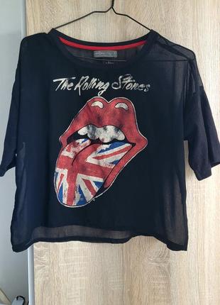 The rolling stones топ  футболка bershka