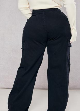 Трендовые джинсы высокая посадка в стиле карго3 фото