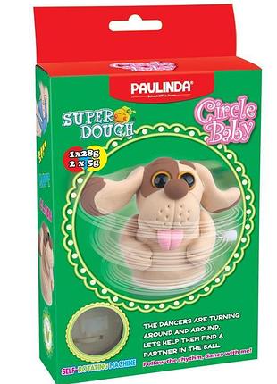 Маса для ліплення paulinda super dough circle baby собачка із заводним механізмом від 3-х років коричневий (pl-081177-6)