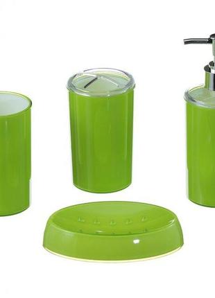 Набор аксессуаров для ванной комнаты глянец stenson h12210 4 предмета green