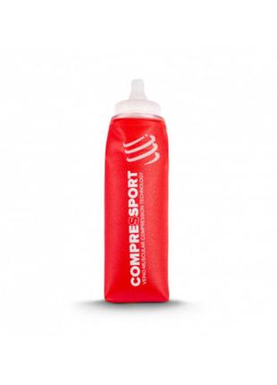 Фляга з довгою трубкою для бігу ergoflask 600ml compressport червона