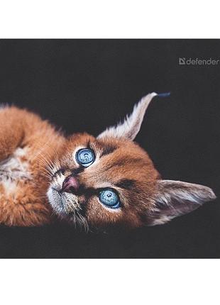 Коврик для мышки defender 50803 wild animals 22x18 см линкс с голубыми глазами