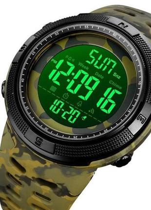 Часы наручные мужские skmei 2070cmgnwt wr 50 m black/camouflage3 фото