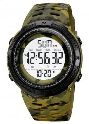 Часы наручные мужские skmei 2070cmgnwt wr 50 m black/camouflage