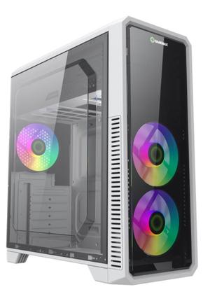 Корпус gamemax g561-frgb-wh без блока питания middle/midi tower белый