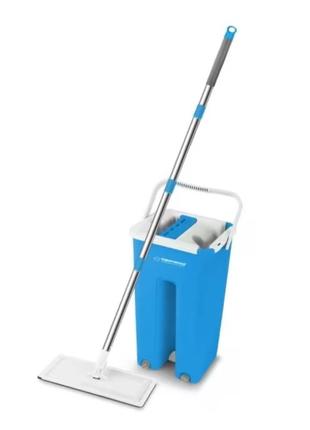 Набор швабра+ведро с разделенным баком esperanza ehs004 squeeze mop clean голубой