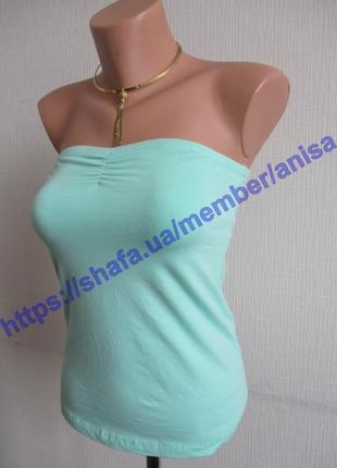 Хлопковый мятный топ-бандо esmara, микро-нюанс!