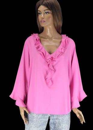 Блузка с рюшами "wallis" розового цвета, uk18/eur46.2 фото