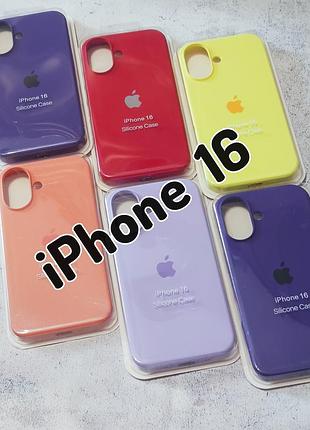 Силиконовый чехол apple с микрофиброй для iphone 16
