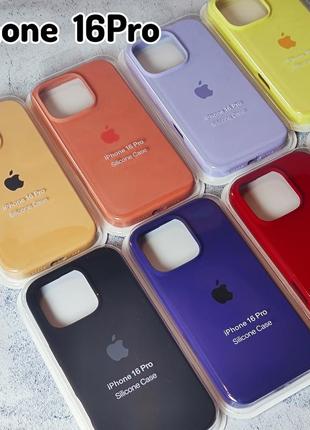 Силиконовый чехол apple с микрофиброй для iphone 16 pro