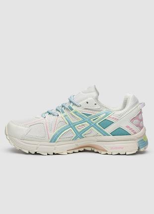 Кроссовки asics gel kahana 8 white/turquoise белые женские2 фото